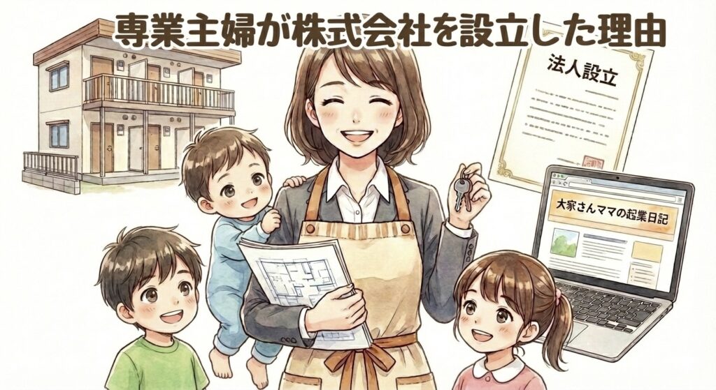 専業主婦が不動産賃貸業のために株式会社を設立した理由